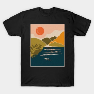 Graphic Illustration Of A Beautiful Sunset T-Shirt